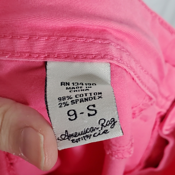 American Rag Cie Barbiecore Pink Skinny Jeans Size 9-S / 9 Short ~ Casual Fun - Picture 9 of 10